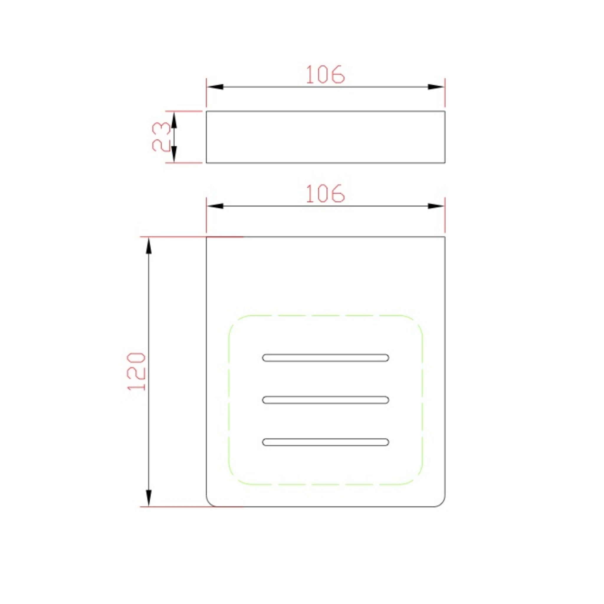 LINSOL CIRCLE LEAD FREE SOAP DISH HOLDER GUN METAL
