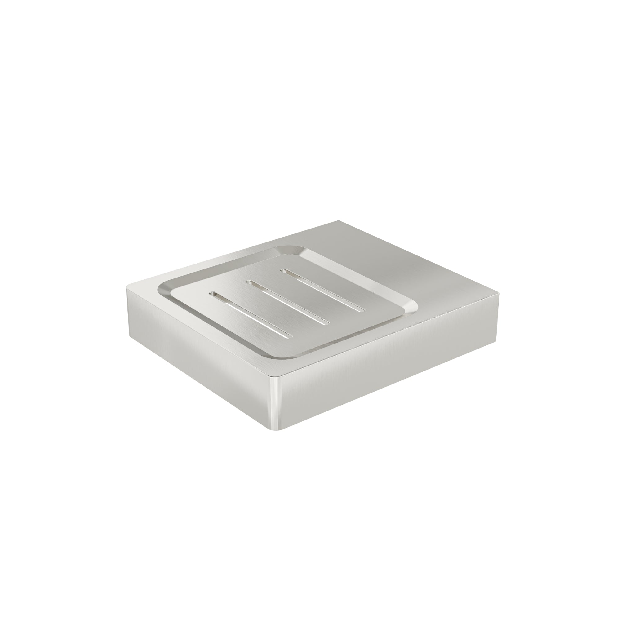 LINSOL CIRCLE LEAD FREE SOAP DISH HOLDER BRUSHED NICKEL