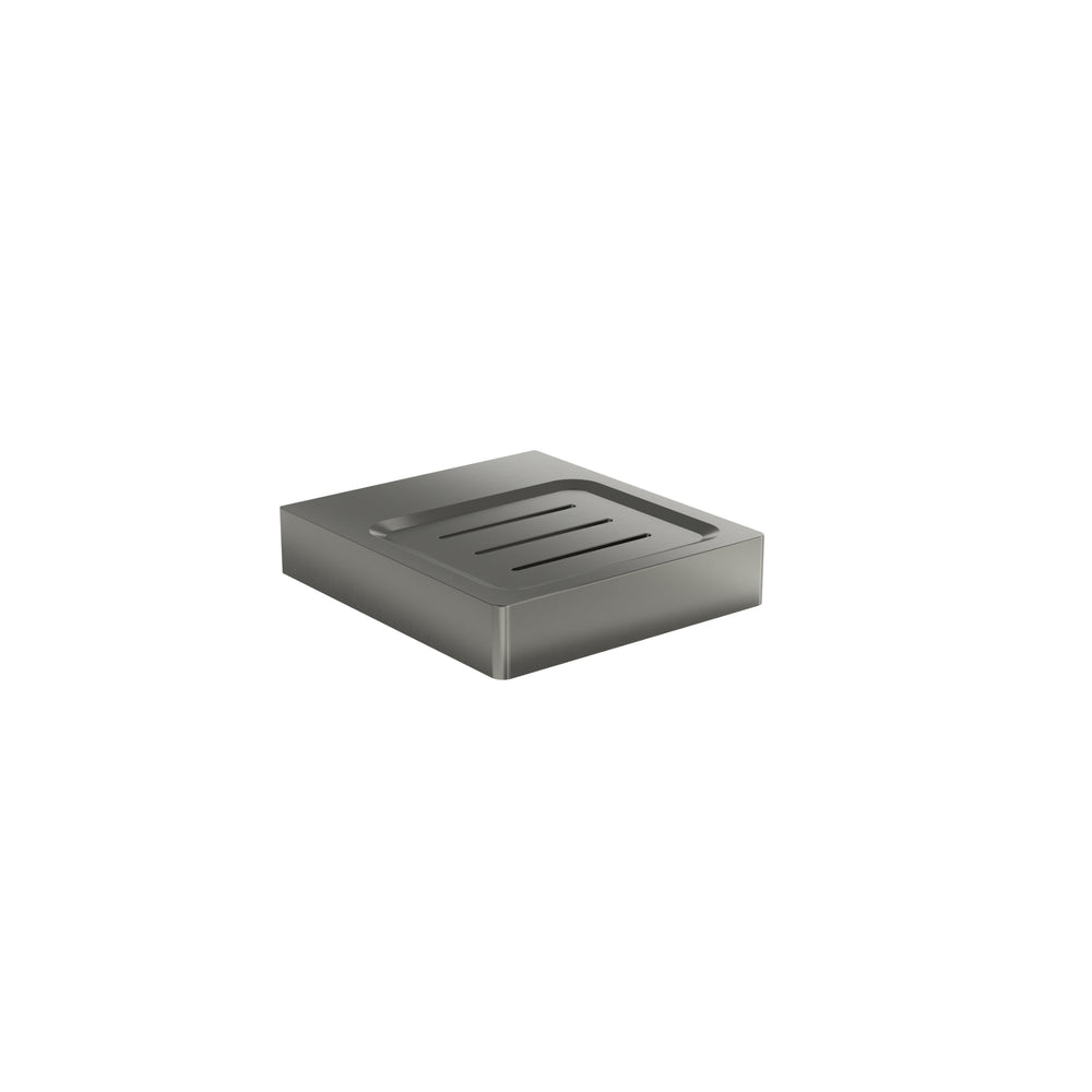 LINSOL CIRCLE SOAP DISH HOLDER GUN METAL