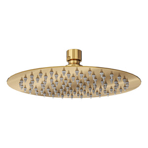 LINSOL SOUL ECO ROUND SHOWER HEAD 200MM BRUSHED BRASS