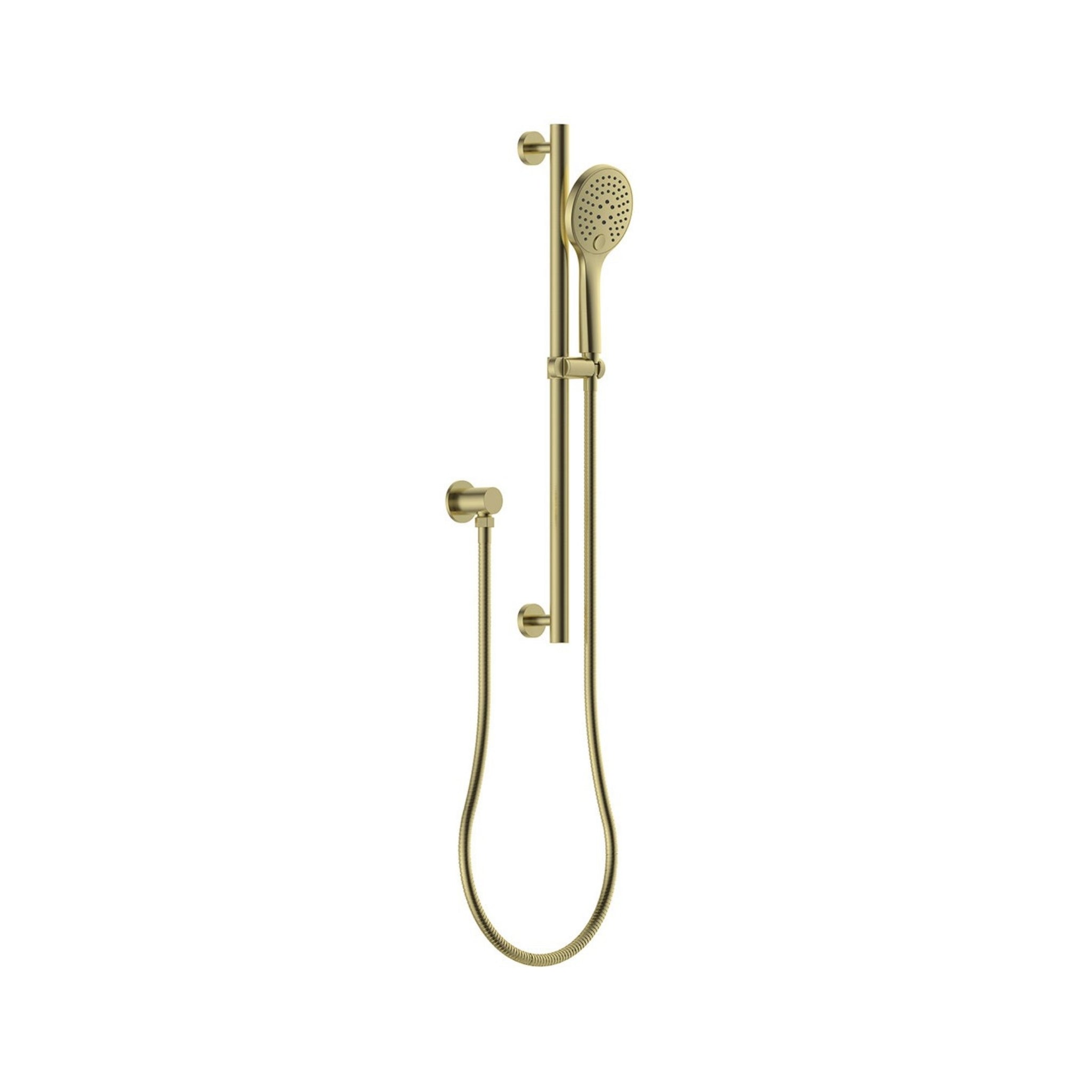 LINSOL MICO MULTIFUNCTION HAND SHOWER ON RAIL 670MM BRUSHED BRASS