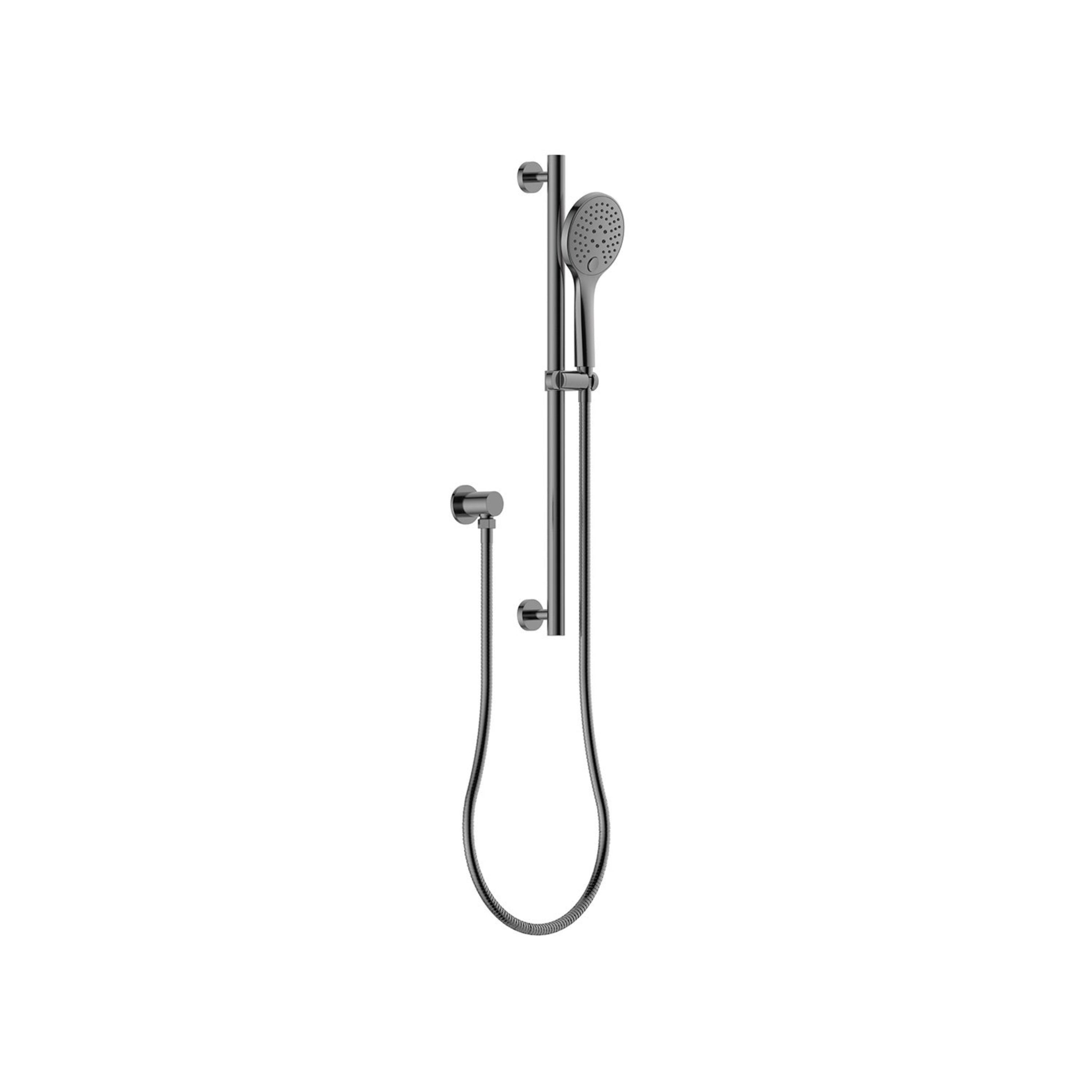 LINSOL MICO MULTIFUNCTION HAND SHOWER ON RAIL 670MM GUN METAL