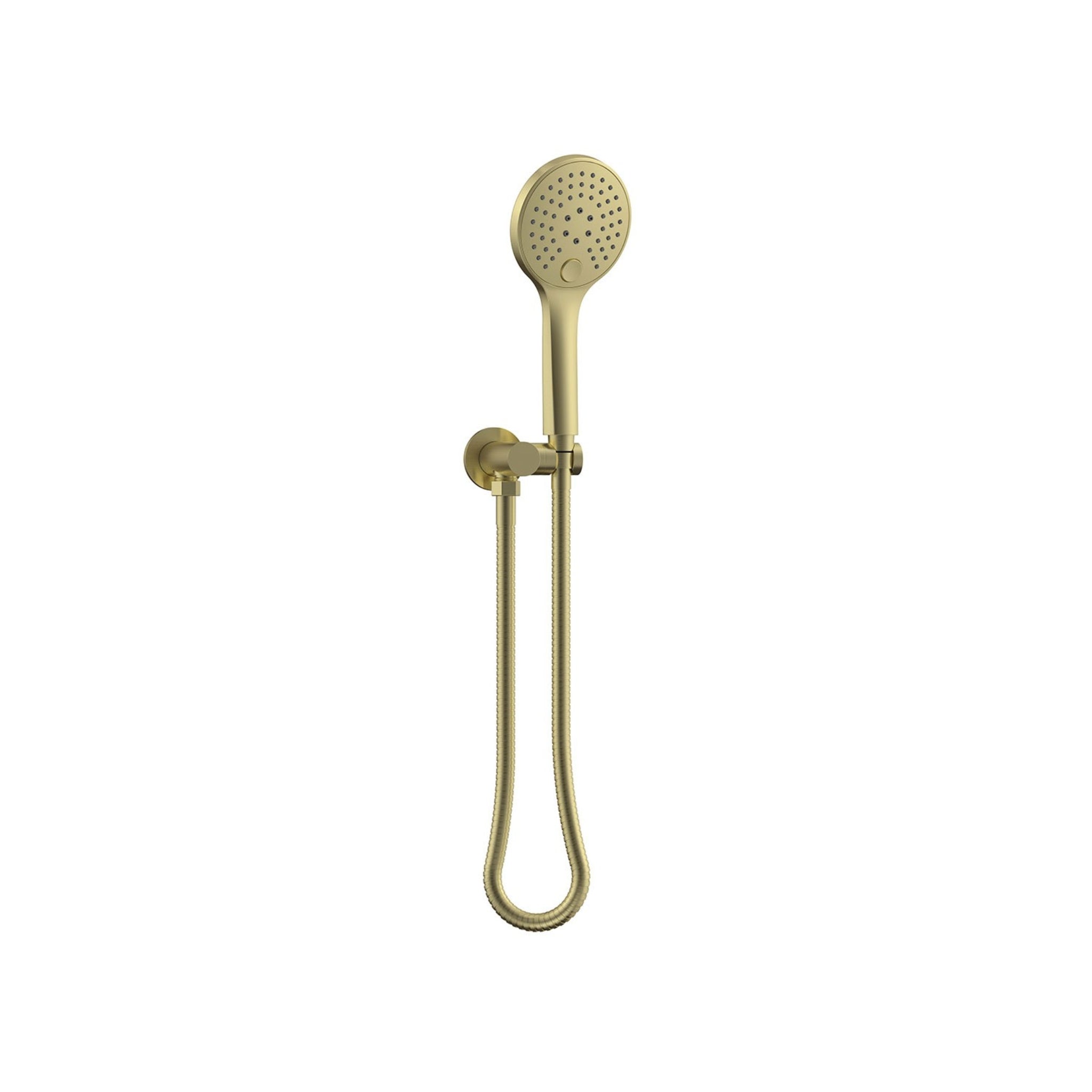 LINSOL MICO MULTIFUNCTION HAND SHOWER WITH WALL BRACKET BRUSHED BRASS