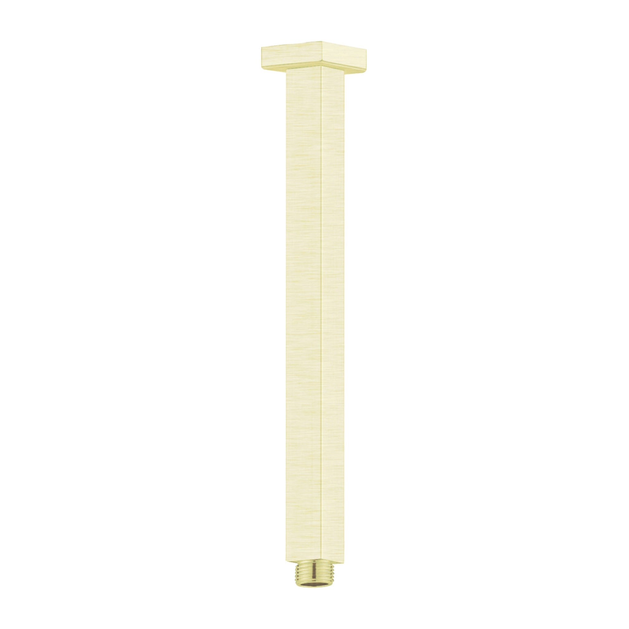 NERO SQUARE CEILING SHOWER ARM 300MM BRUSHED GOLD