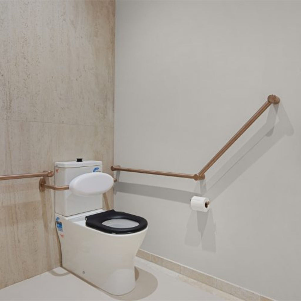 NERO MECCA CARE DDA TOILET BACKREST 560MM BRUSHED BRONZE