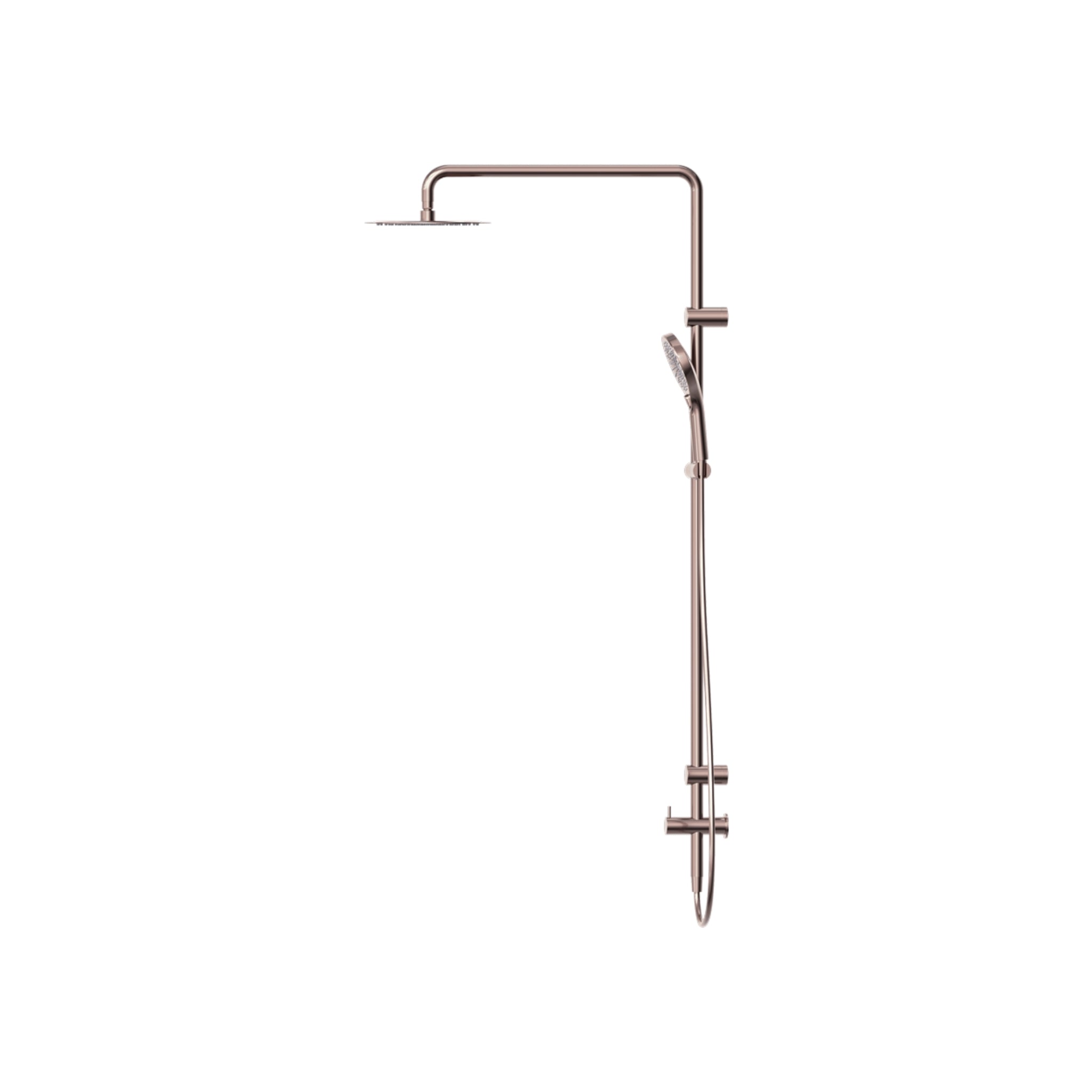 NERO MECCA CARE GRAB RAIL TWIN SHOWER SET 900MM BRUSHED BRONZE