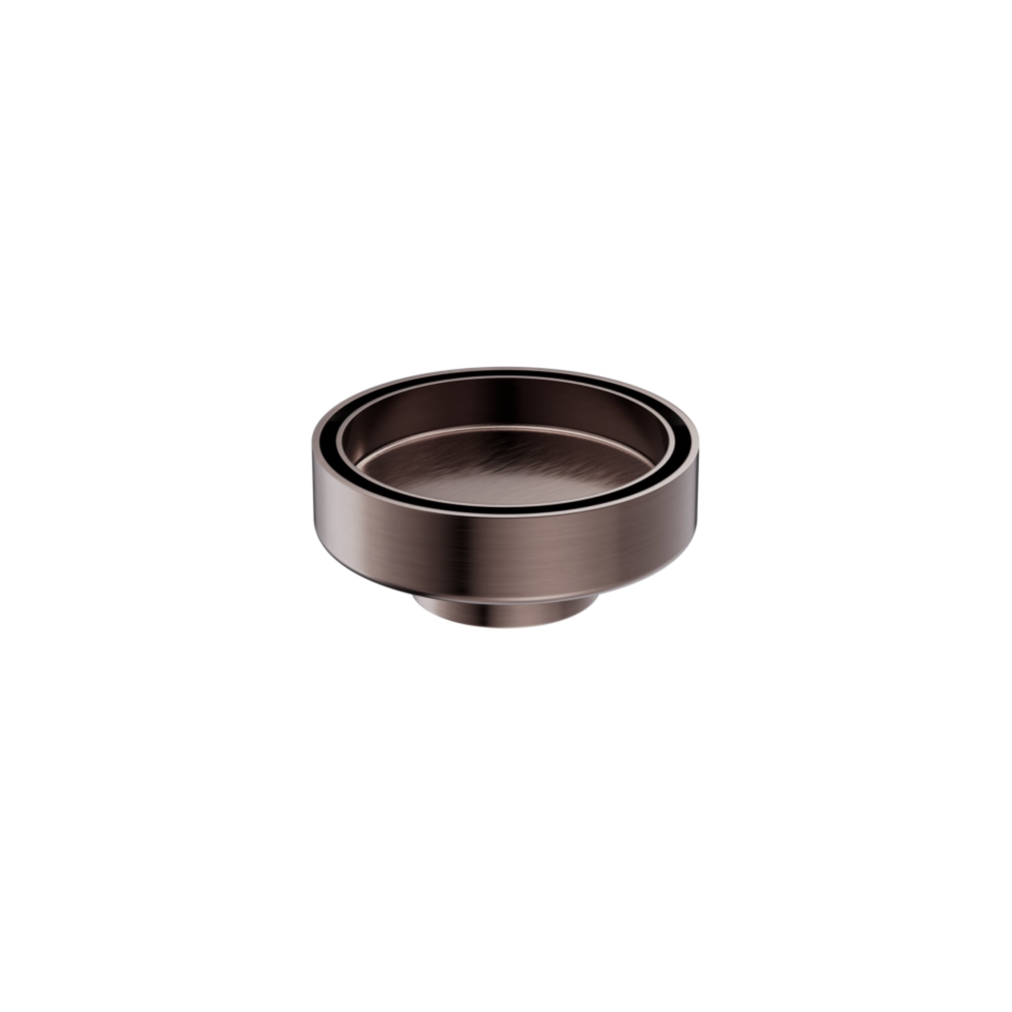 NERO TILE INSERT FLOOR WASTE ROUND BRUSHED BRONZE 100MM