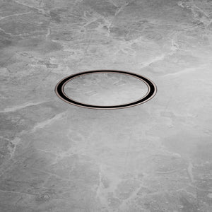 NERO TILE INSERT FLOOR WASTE ROUND BRUSHED BRONZE 100MM