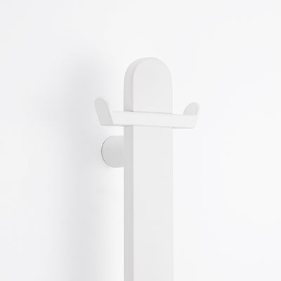 RADIANT HEATING NON-HEATED VERTICAL SINGLE TOWEL RAIL MATTE WHITE 930MM