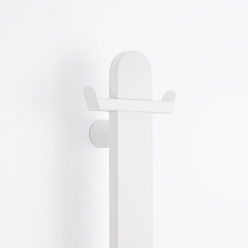 RADIANT HEATING RING HOOK FOR FLAT VERTICAL RAILS 100MM MATTE WHITE