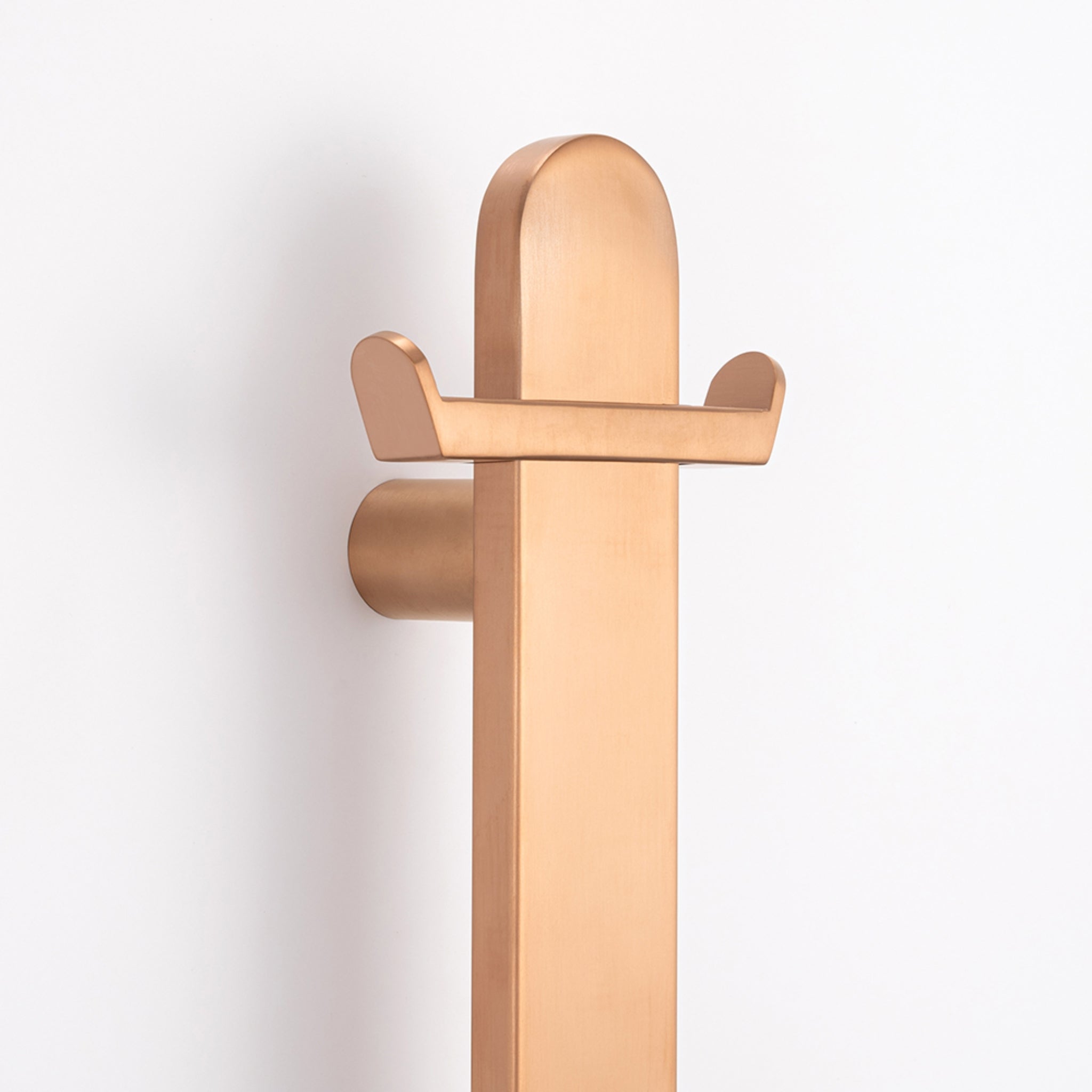 RADIANT HEATING RING HOOK FOR FLAT VERTICAL RAILS 100MM BRUSHED COPPER