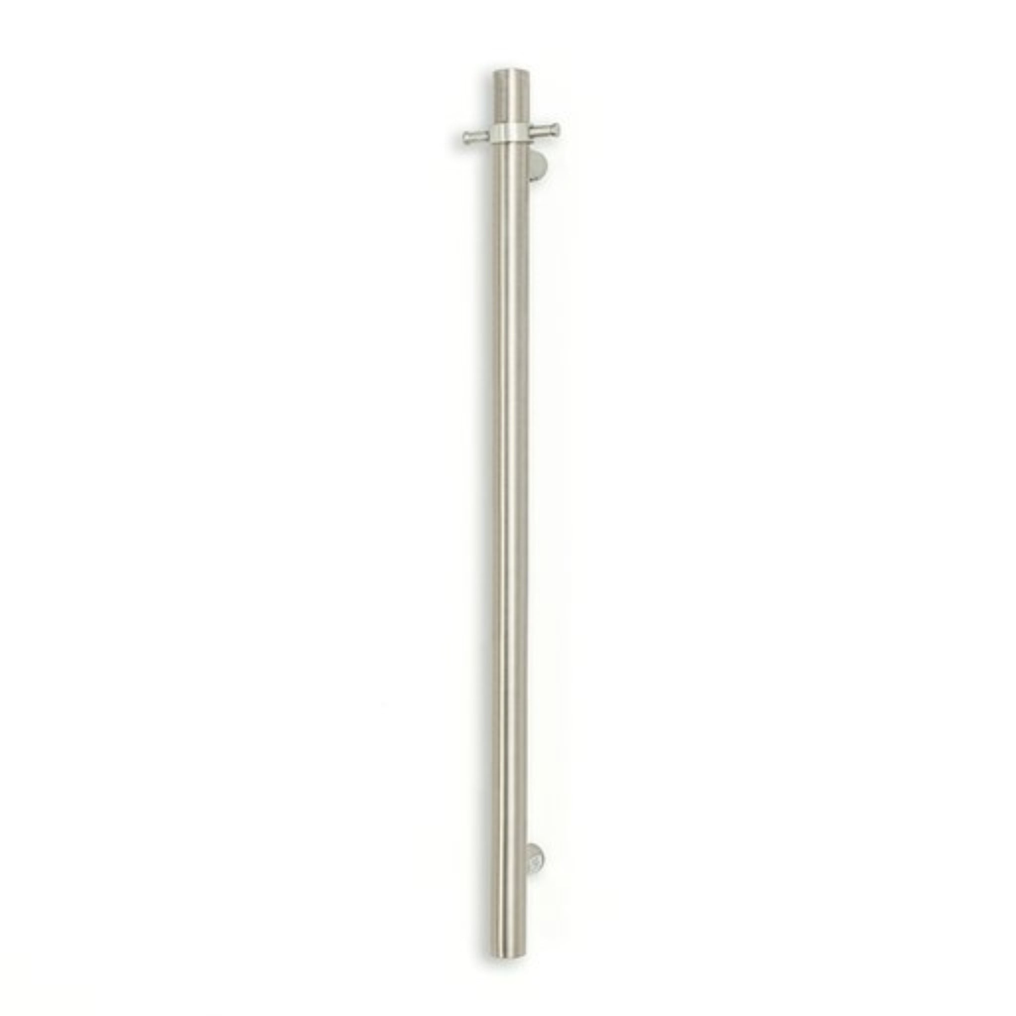 RADIANT HEATING NON-HEATED VERTICAL SINGLE TOWEL RAIL BRUSHED SATIN 950MM
