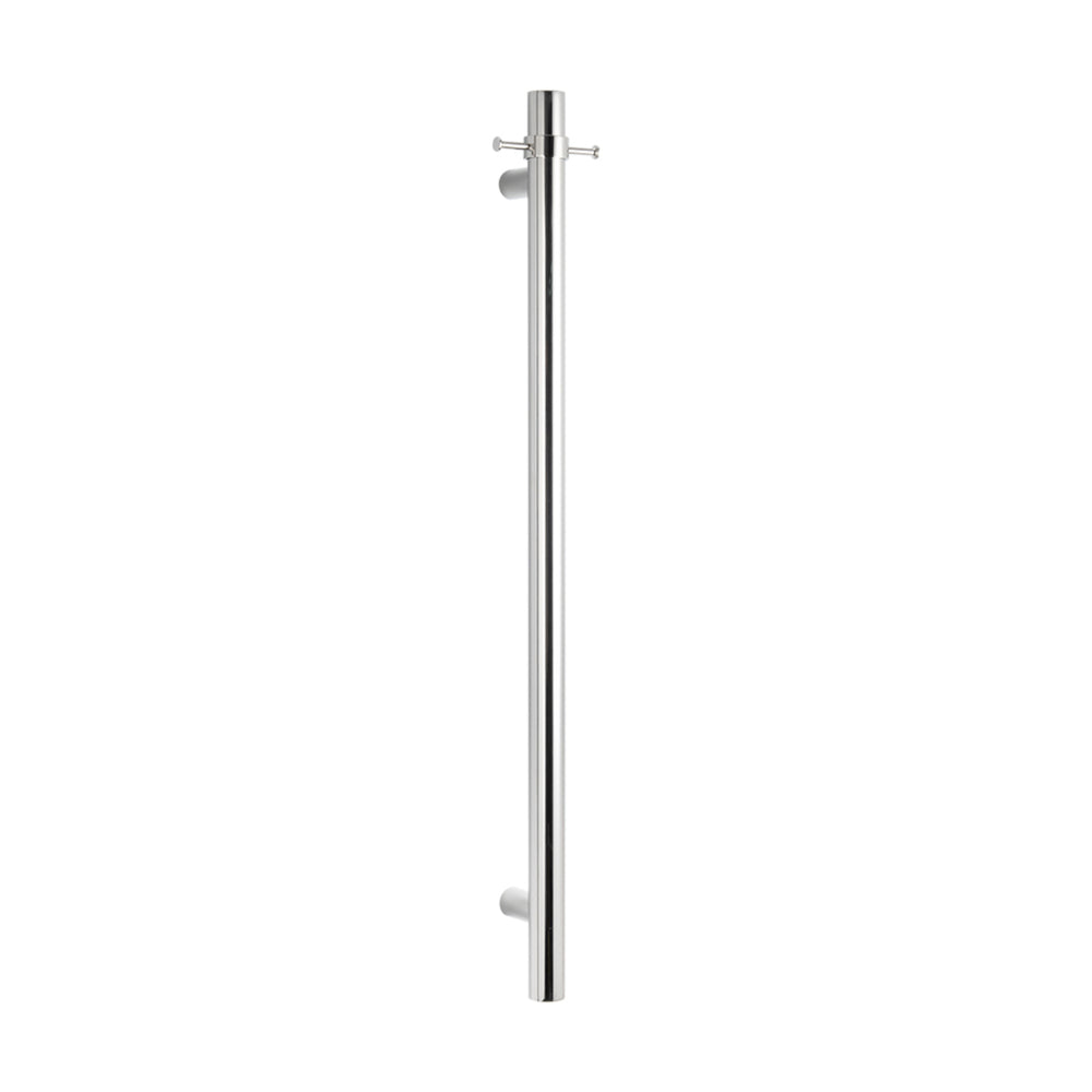 RADIANT HEATING NON-HEATED VERTICAL SINGLE TOWEL RAIL MIRROR POLISHED 950MM