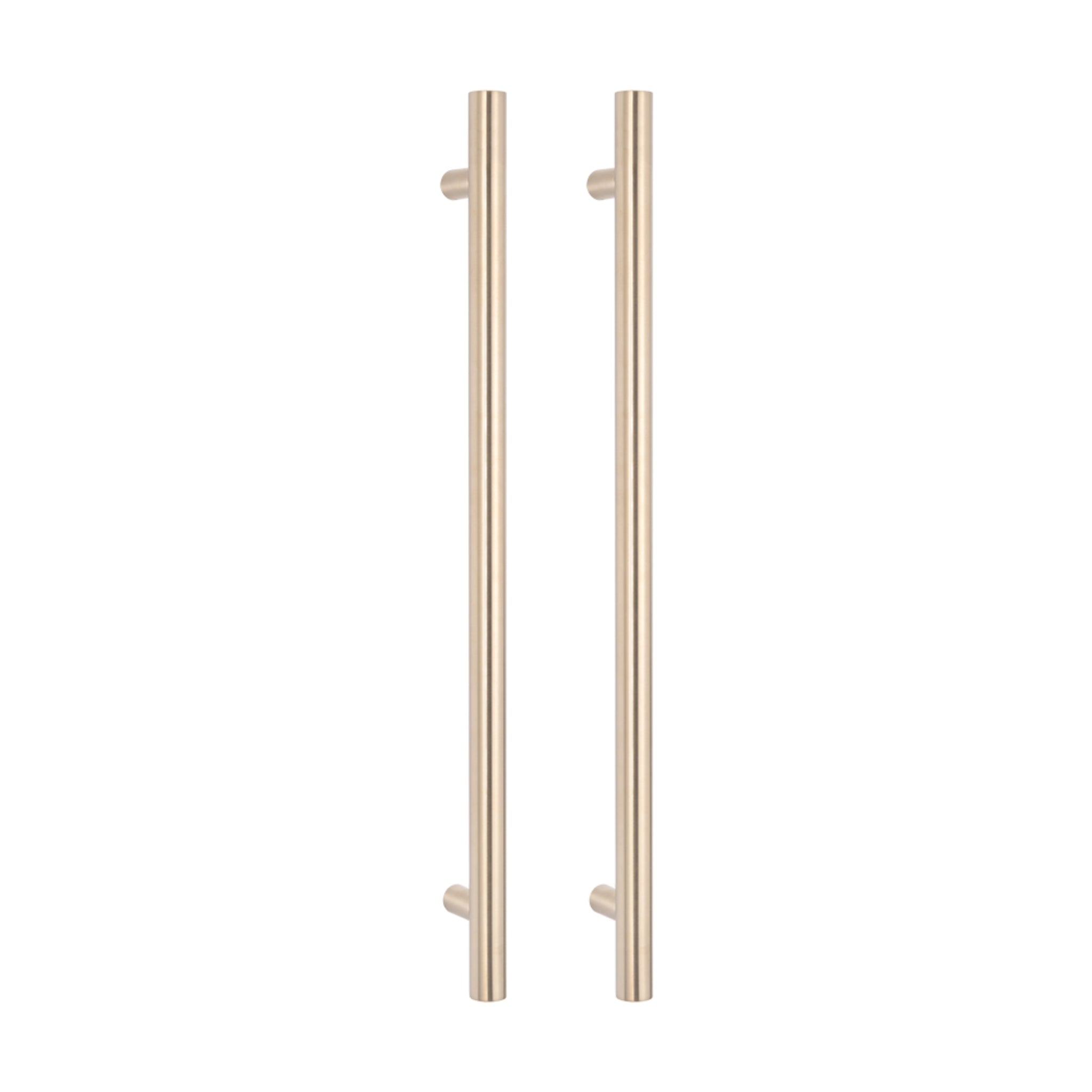 RADIANT HEATING NON-HEATED VERTICAL SINGLE TOWEL RAIL WARM BRUSHED NICKEL 950MM
