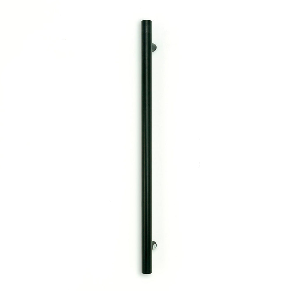 RADIANT HEATING NON-HEATED VERTICAL SINGLE TOWEL RAIL MATTE BLACK 950MM