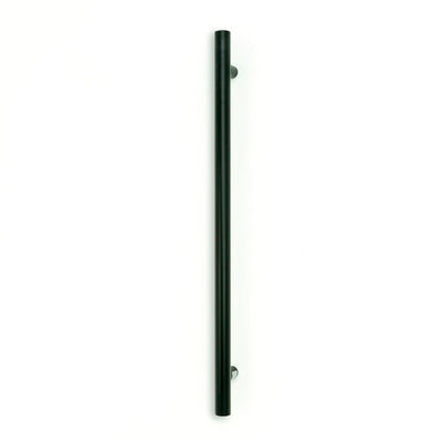 RADIANT HEATING NON-HEATED VERTICAL SINGLE TOWEL RAIL MATTE BLACK 950MM