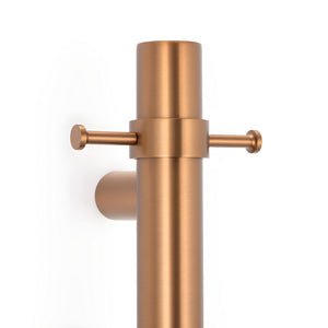 RADIANT HEATING NON-HEATED VERTICAL SINGLE TOWEL RAIL BRUSHED BRONZE 950MM