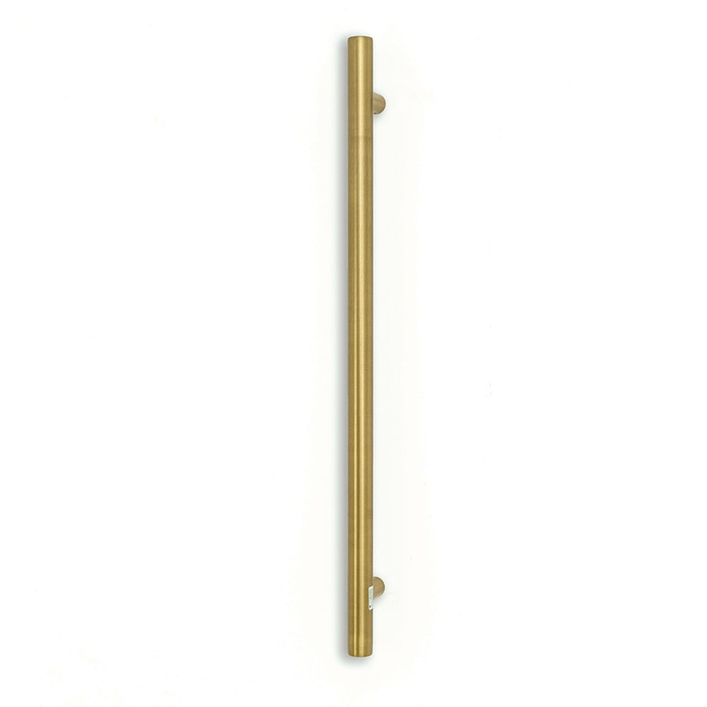 RADIANT HEATING NON-HEATED VERTICAL SINGLE TOWEL RAIL BRUSHED GOLD 950MM