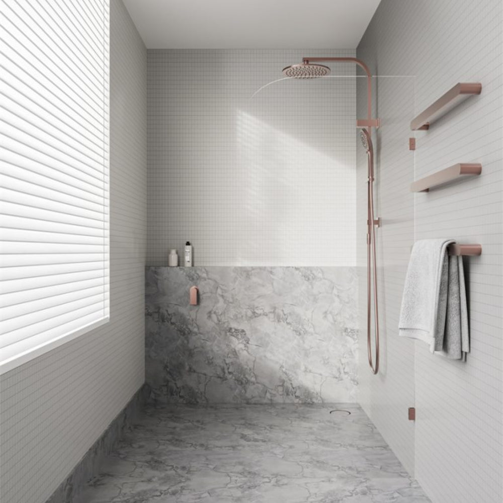 NERO BIANCA TWIN SHOWER 832MM BRUSHED BRONZE