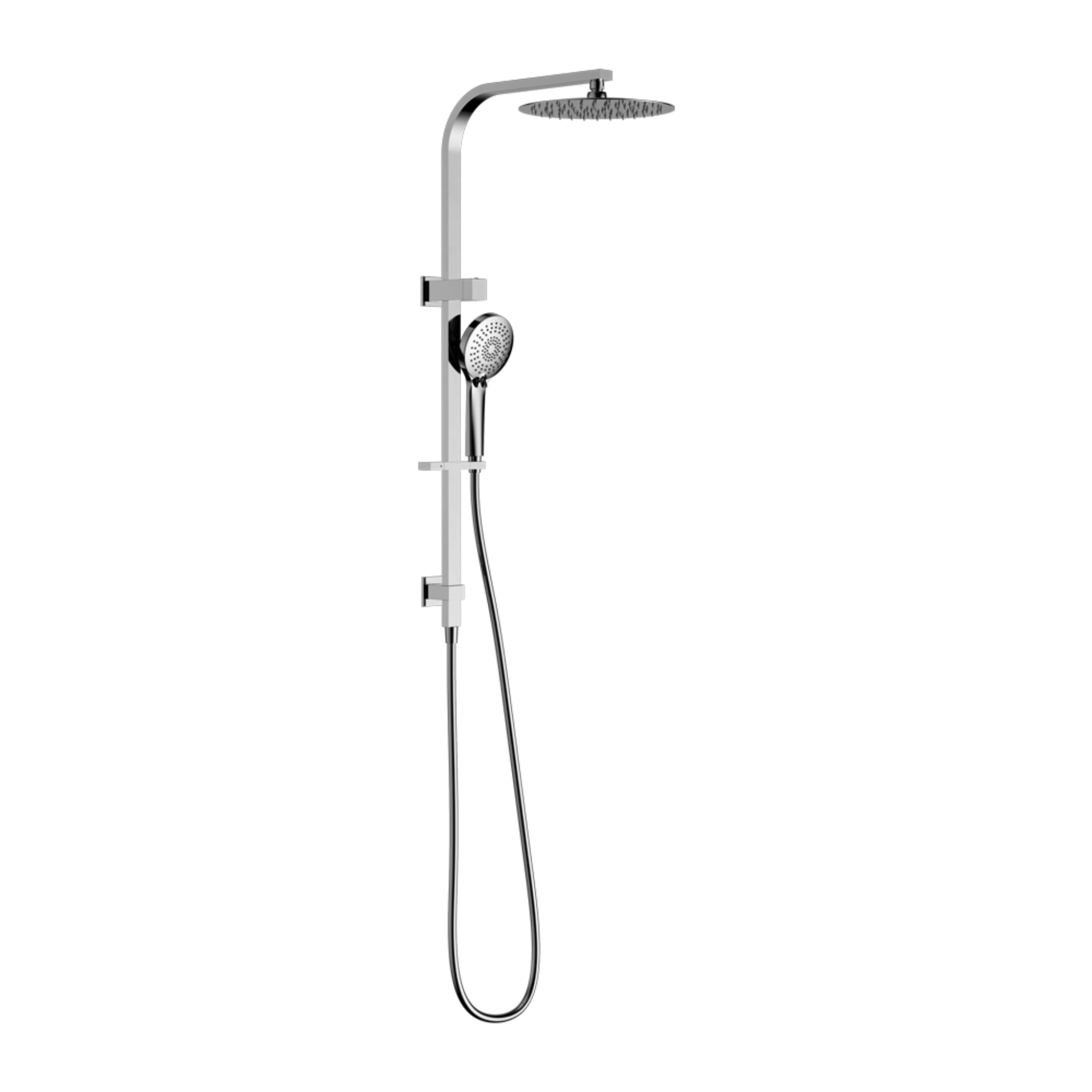 NERO BIANCA TWIN SHOWER 832MM CHROME