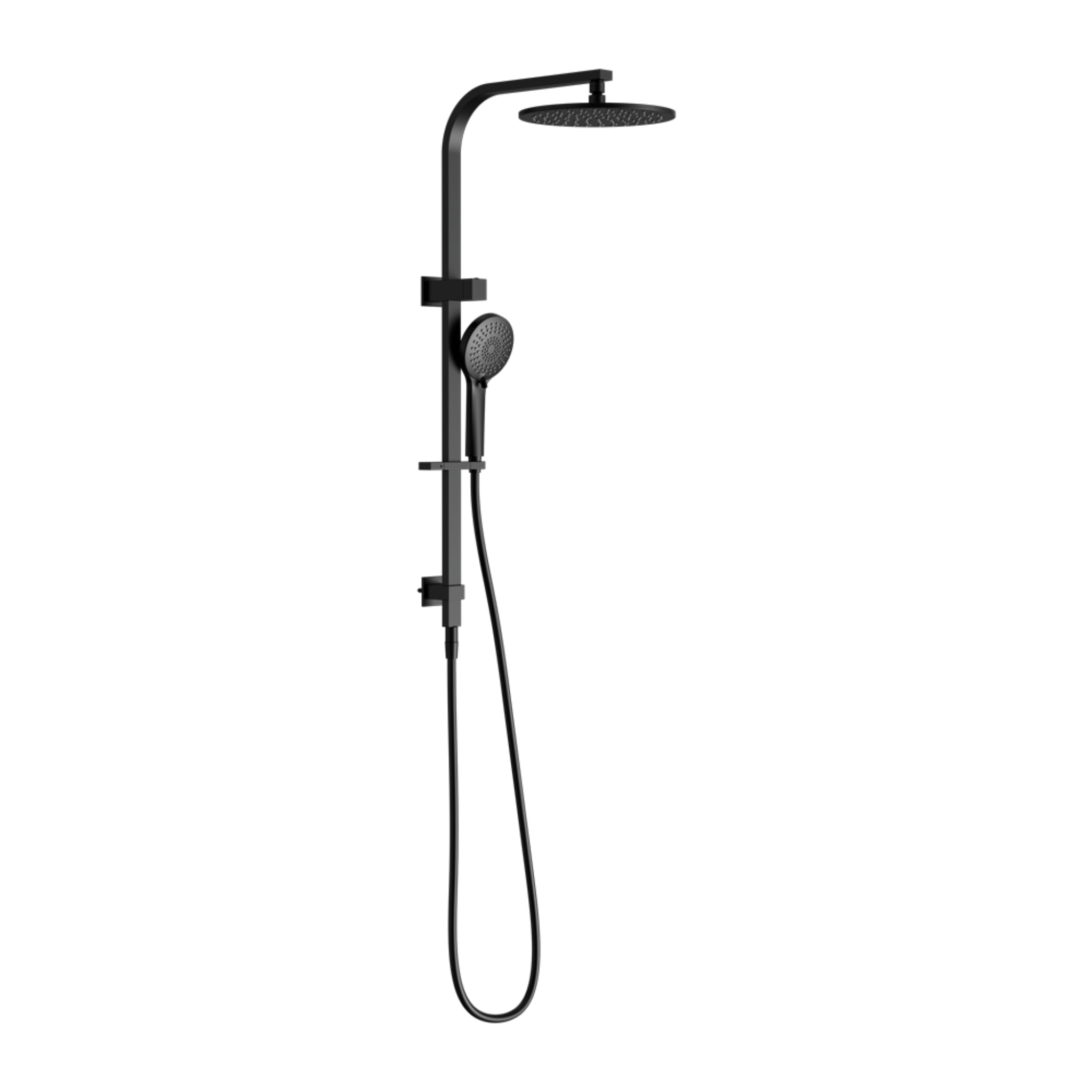 NERO BIANCA TWIN SHOWER 832MM MATTE BLACK