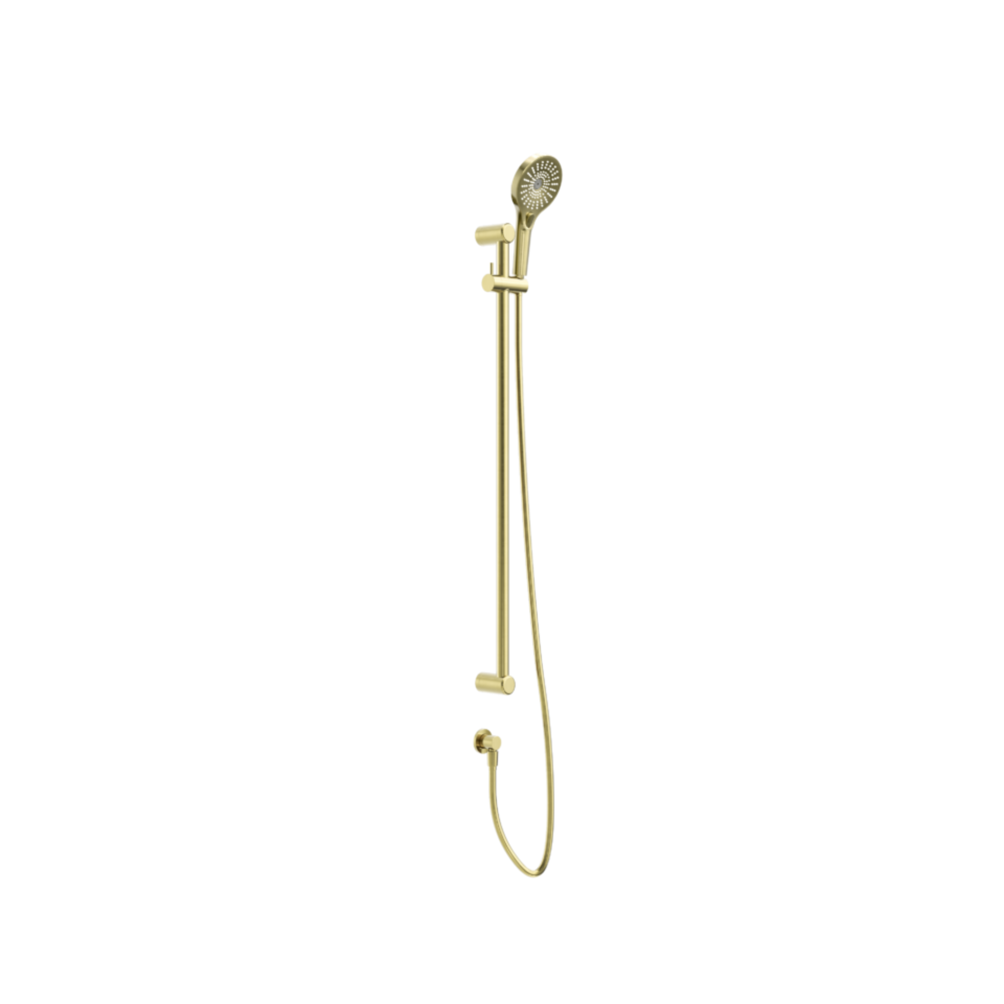 NERO MECCA CARE 25MM GRAB RAIL AND ADJUSTABLE SHOWER RAIL SET 900MM BRUSHED GOLD