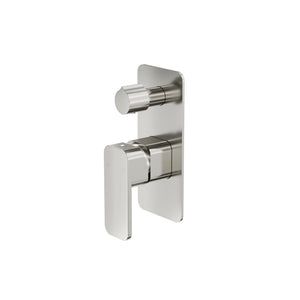 LINSOL ZIA WALL MIXER WITH DIVERTER 177MM BRUSHED NICKEL