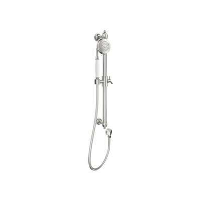 LINSOL KLASSIQUE SHOWER RAIL 616MM BRUSHED NICKEL