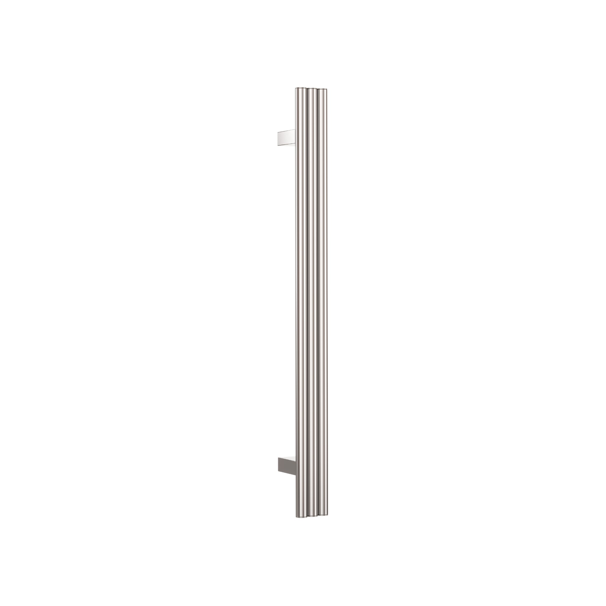 THERMOGROUP TRIPLE TUBE VERTICAL SINGLE HEATED TOWEL RAIL POLISHED STAINLESS STEEL 900MM