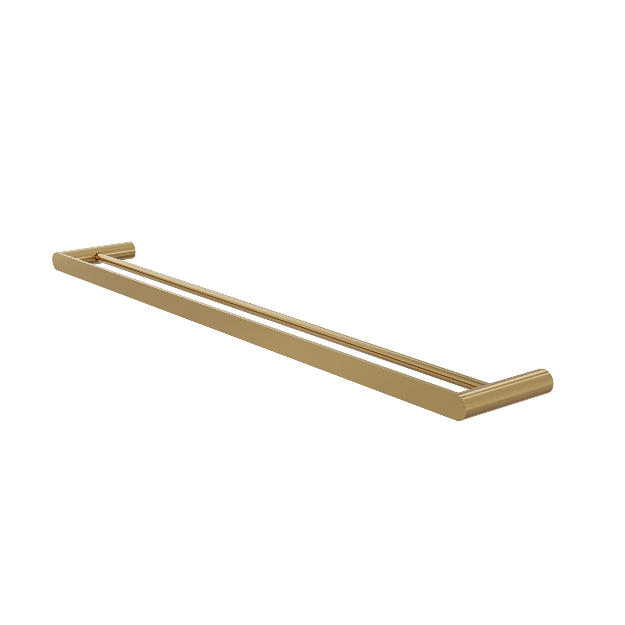 LINSOL CIRCLE DOUBLE TOWEL RAIL BRUSHED BRASS (AVAILABLE IN 600MM AND 800MM)