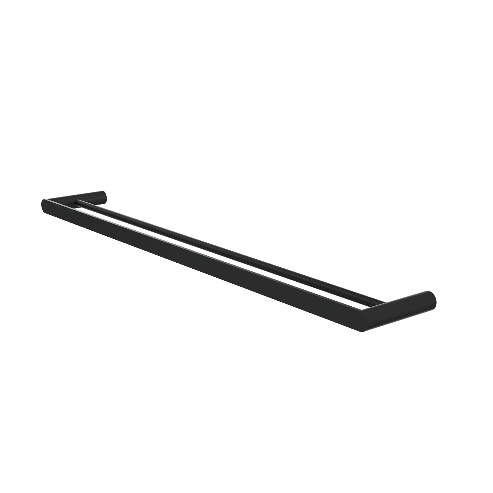 LINSOL CIRCLE DOUBLE TOWEL RAIL MATTE BLACK (AVAILABLE IN 600MM AND 800MM)
