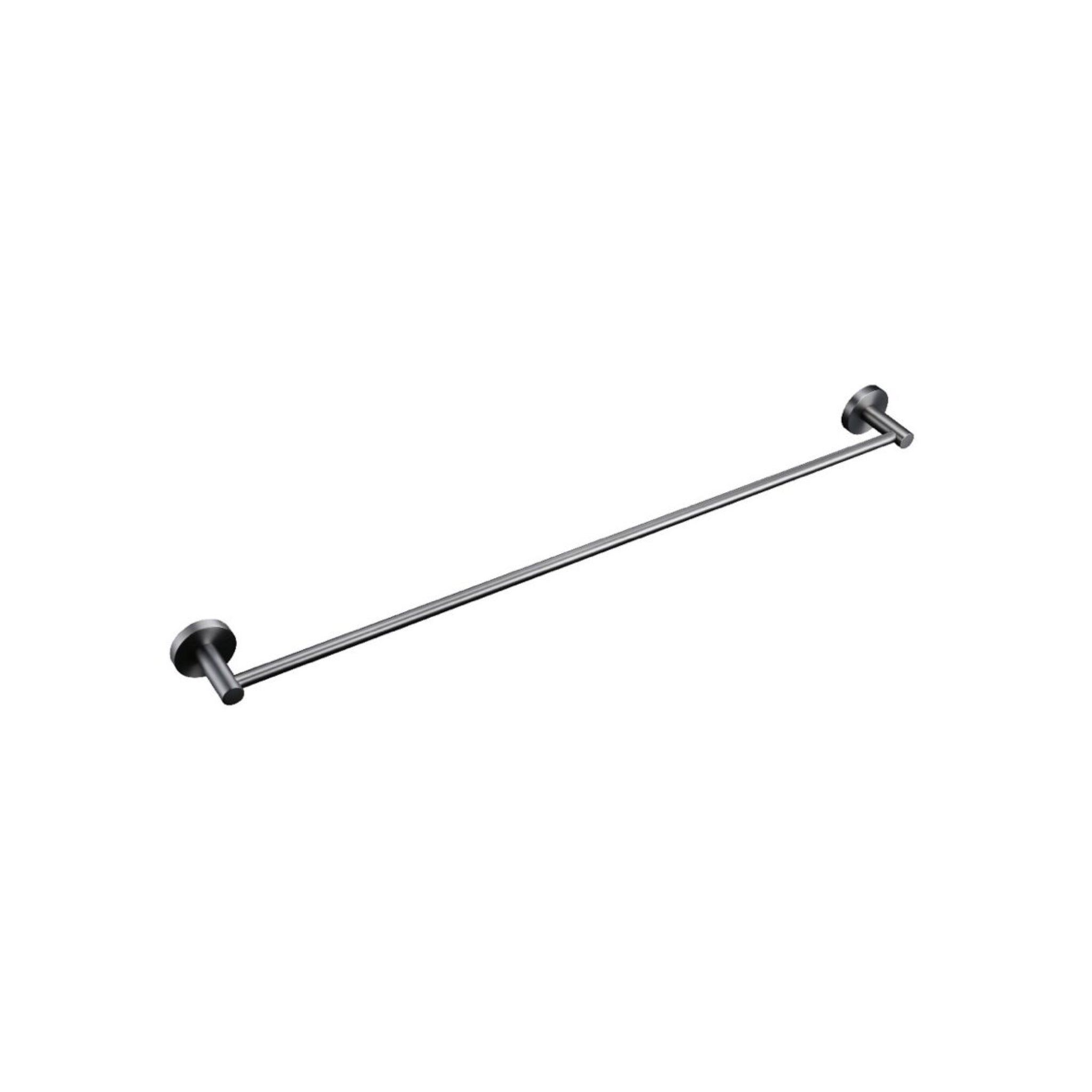 LINSOL LUX S2 LEAD FREE NON HEATED SINGLE TOWEL RAIL 800MM GUN METAL