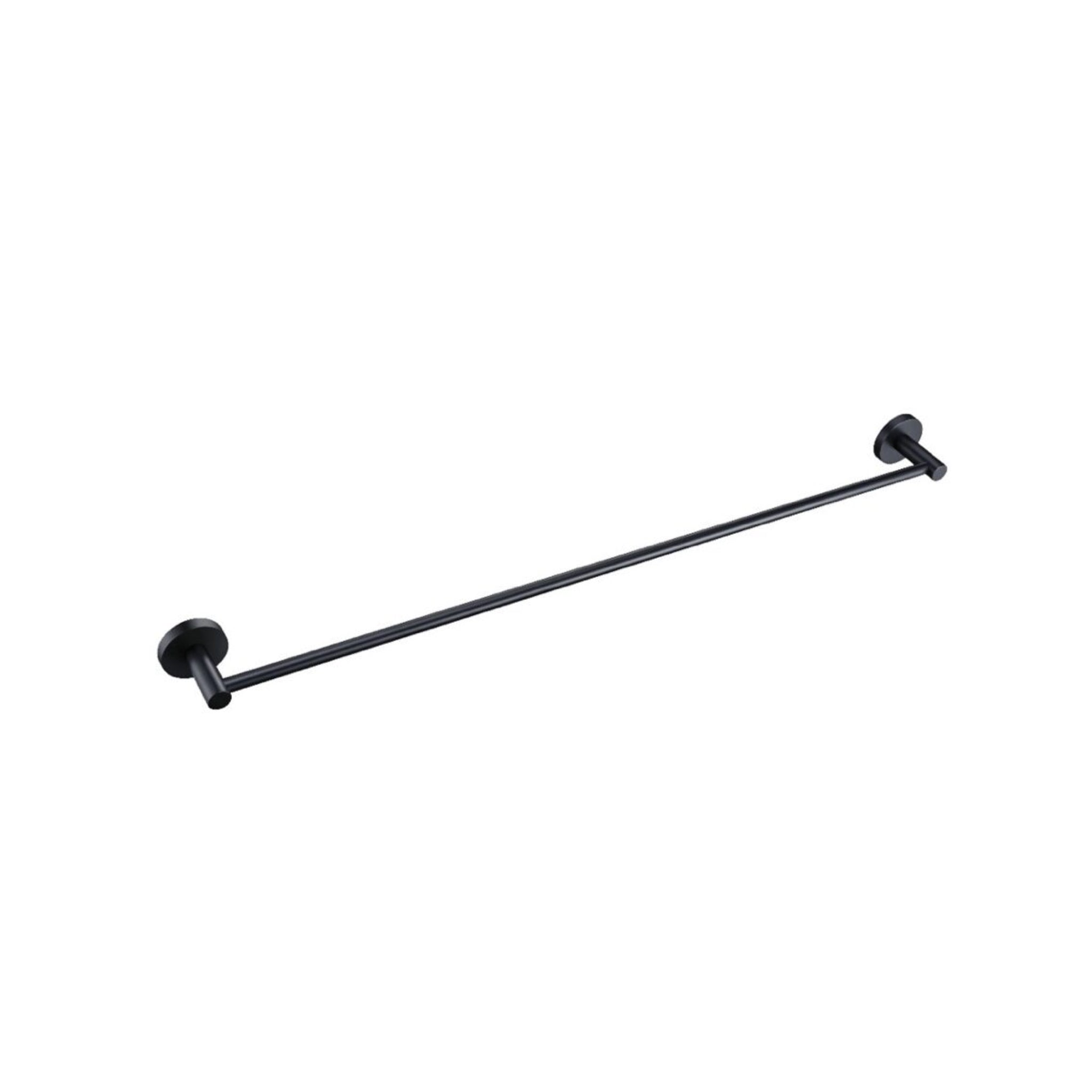 LINSOL LUX S2 LEAD FREE NON HEATED SINGLE TOWEL RAIL 800MM MATTE BLACK