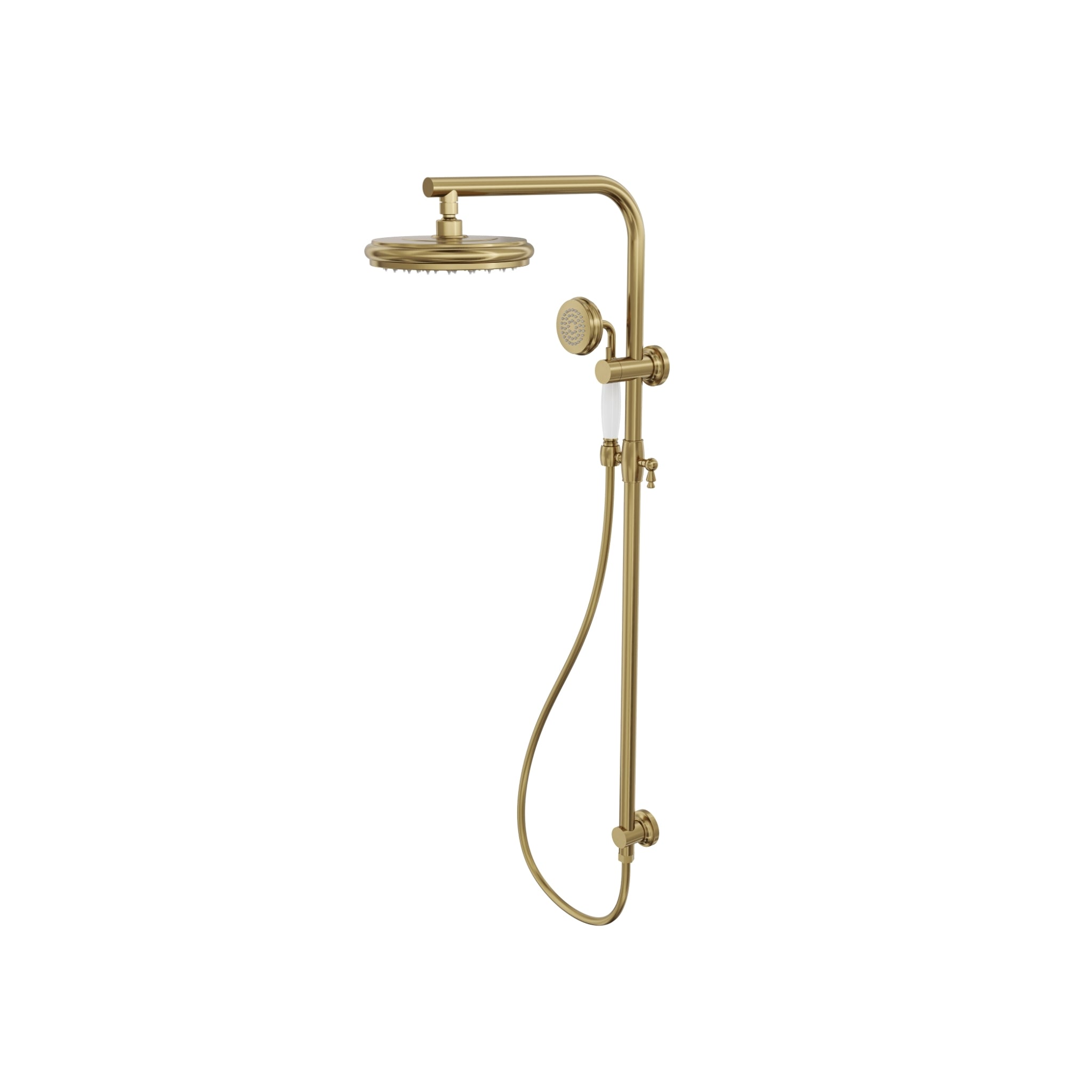 LINSOL KLASSIQUE TWIN SHOWER SYSTEM BRUSHED BRASS
