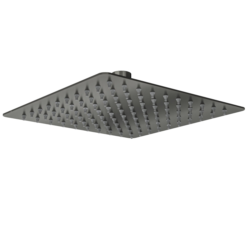 LINSOL OCEAN SQUARE SHOWER HEAD 200MM GUN METAL