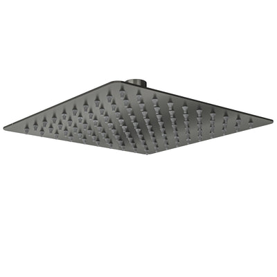 LINSOL OCEAN LEAD FREE SQUARE SHOWER HEAD 200MM GUN METAL