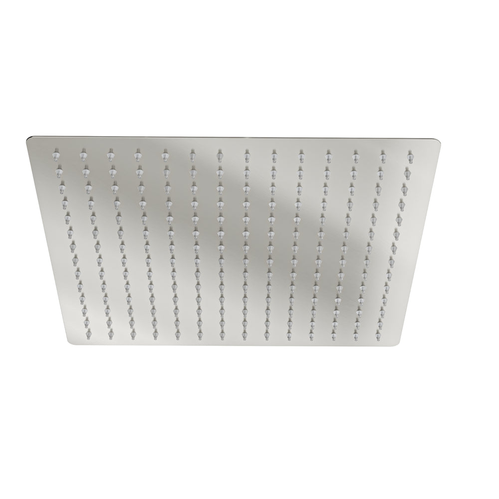 LINSOL OCEAN SQUARE SHOWER HEAD 300MM BRUSHED NICKEL