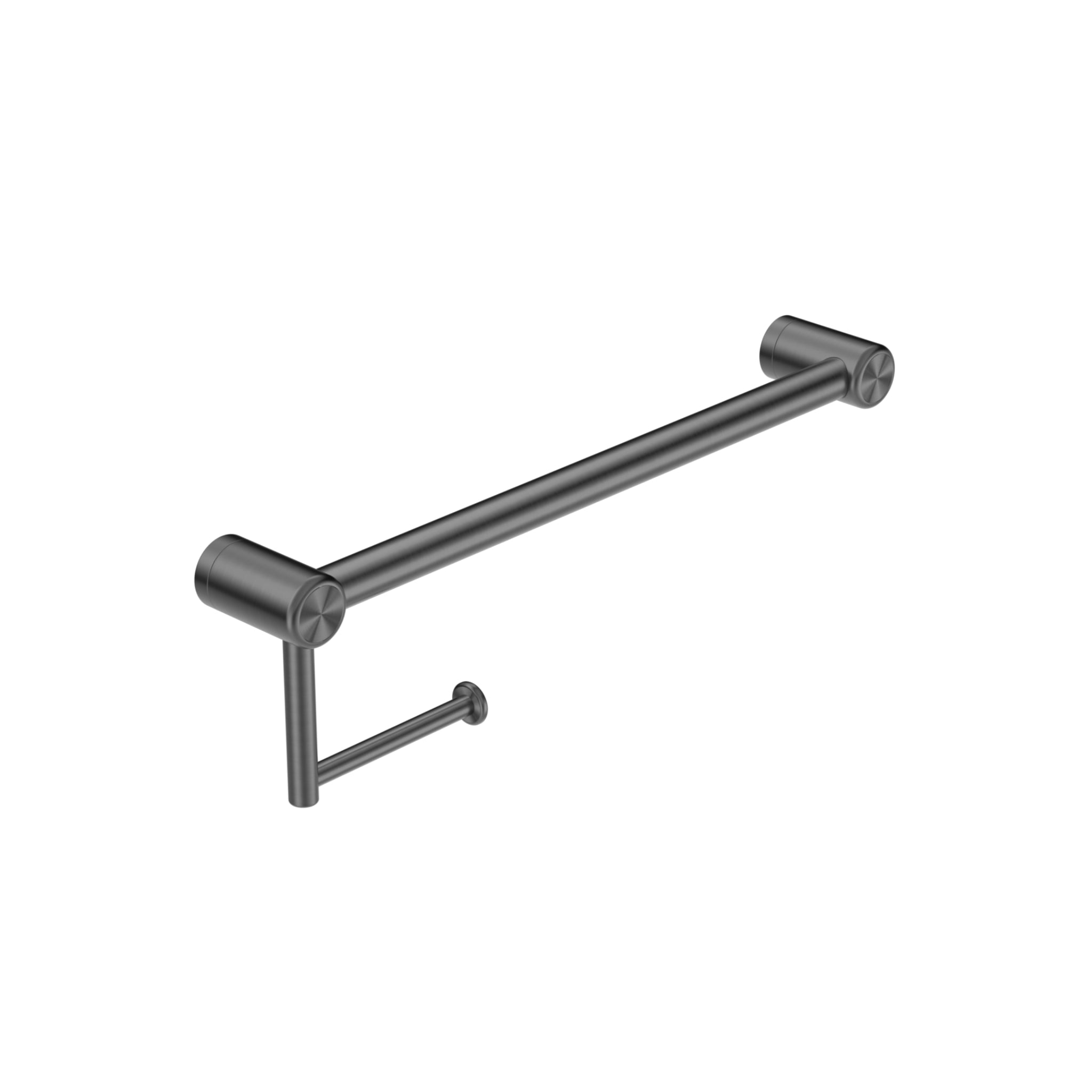 NERO MECCA CARE TOILET ROLL RAIL GUN METAL (AVAILABLE IN 300MM AND 450MM)