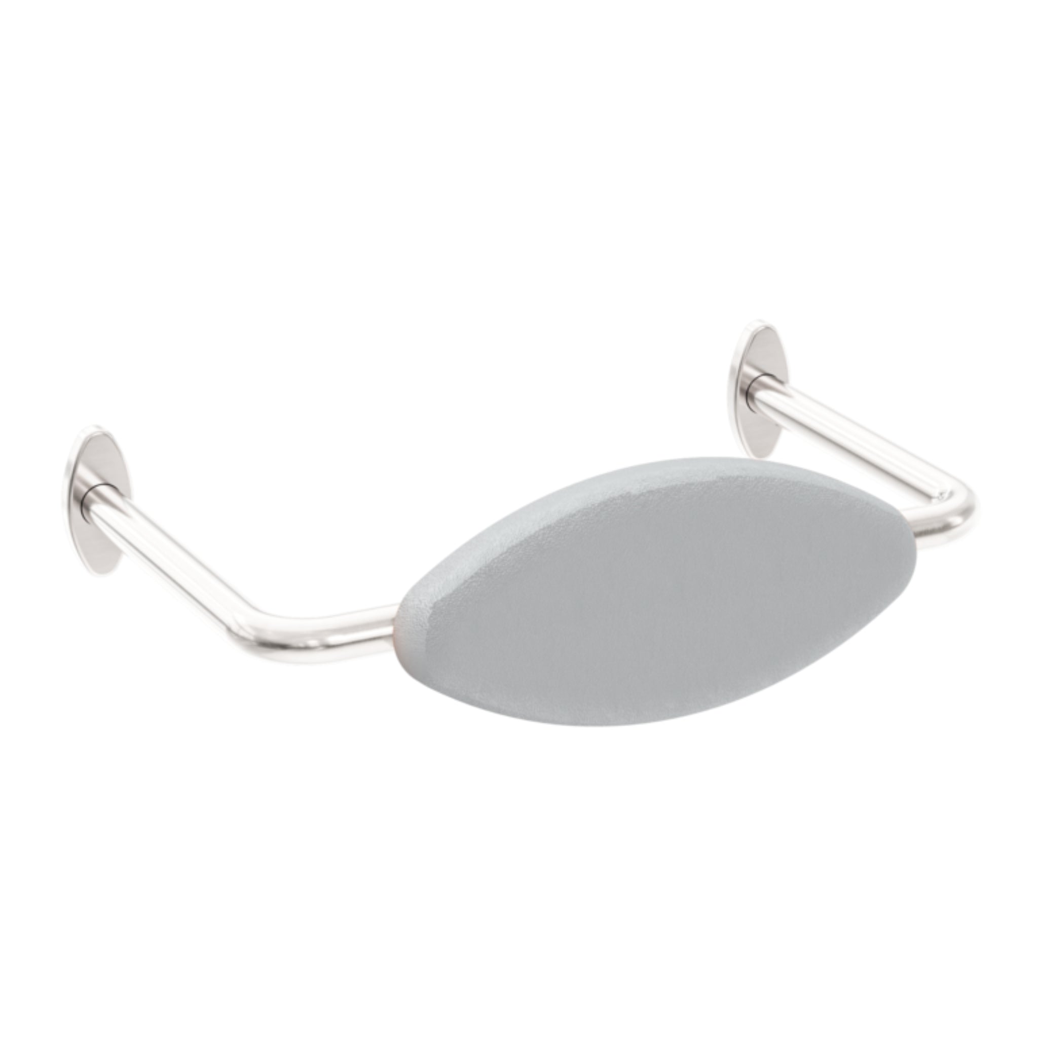NERO MECCA CARE DDA TOILET BACKREST 560MM BRUSHED NICKEL