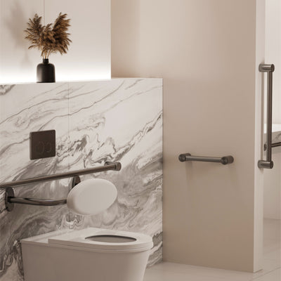 NERO MECCA CARE SHOWER SEAT 400MM GUN METAL