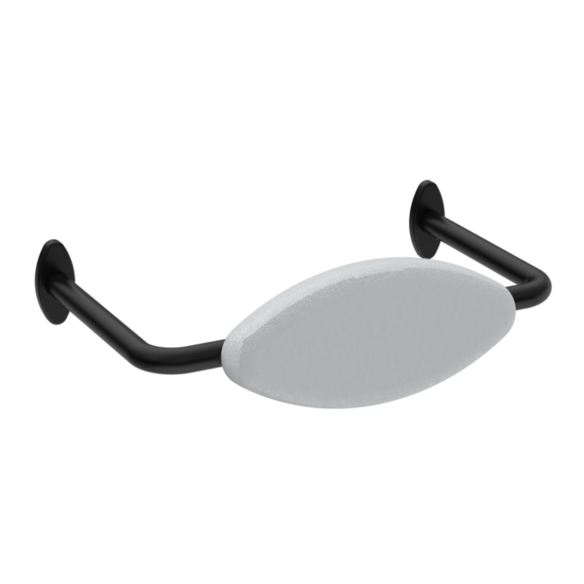 NERO MECCA CARE DDA TOILET BACKREST 560MM MATTE BLACK