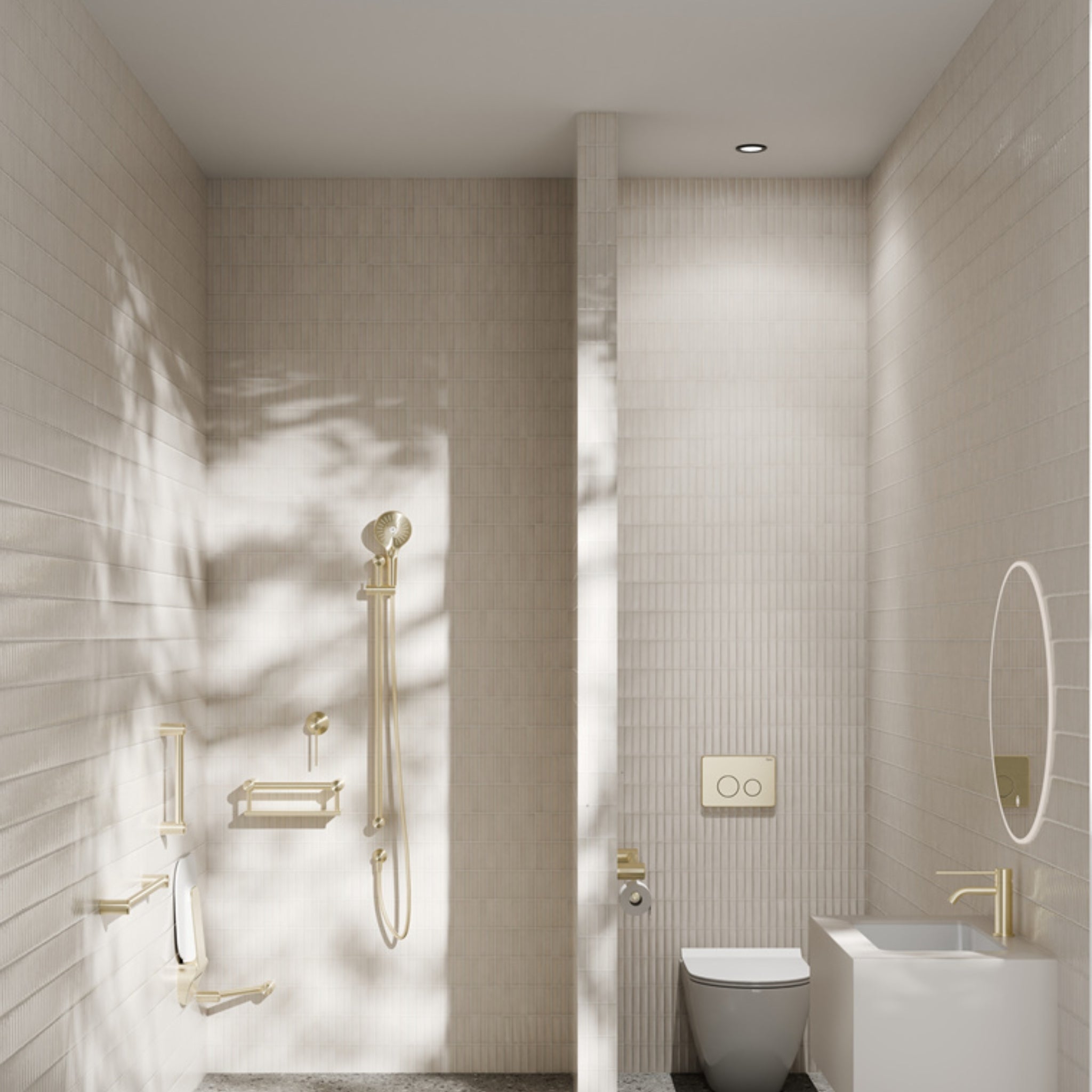 NERO MECCA CARE BASIN MIXER 158MM BRUSHED GOLD