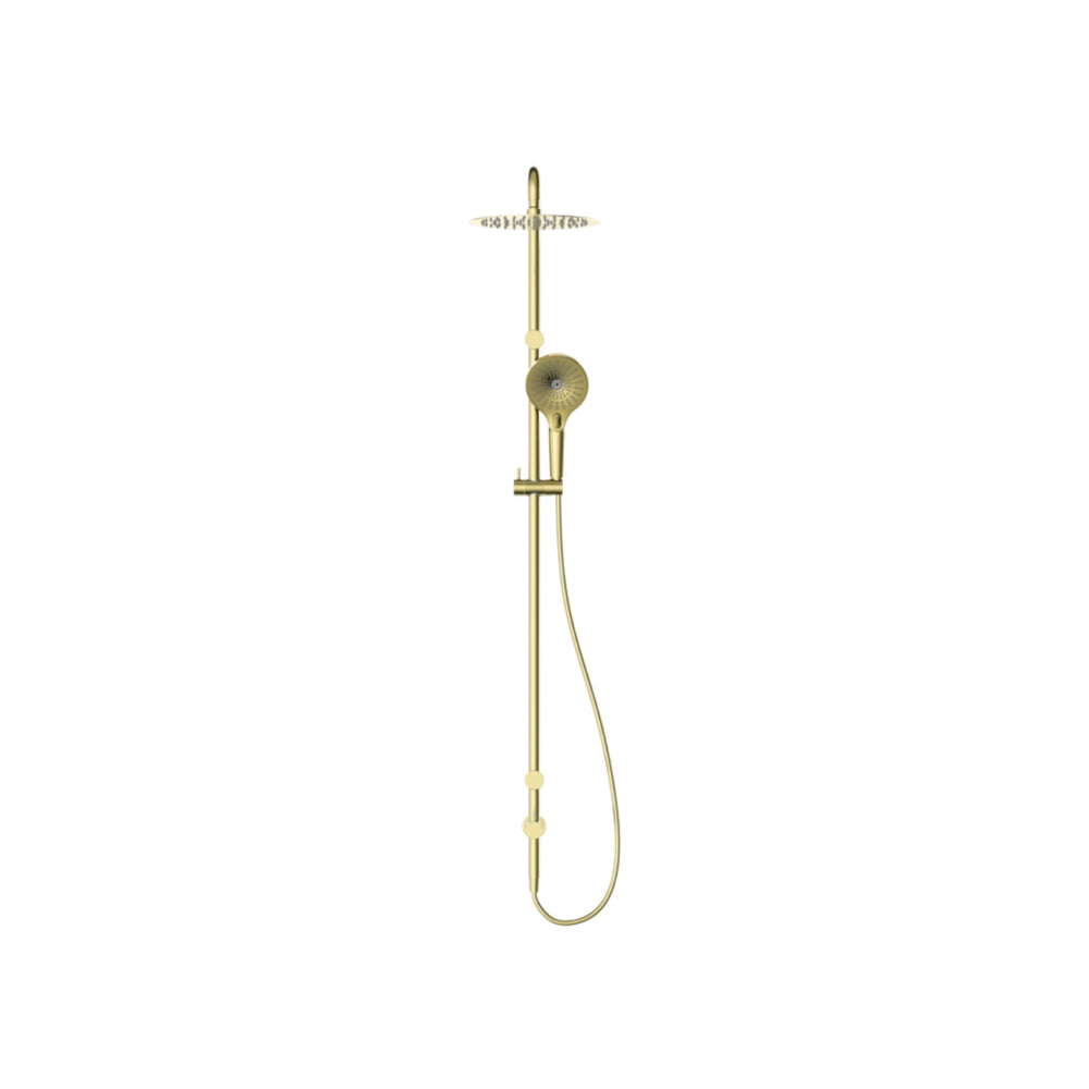 NERO MECCA CARE GRAB RAIL TWIN SHOWER SET 900MM BRUSHED GOLD