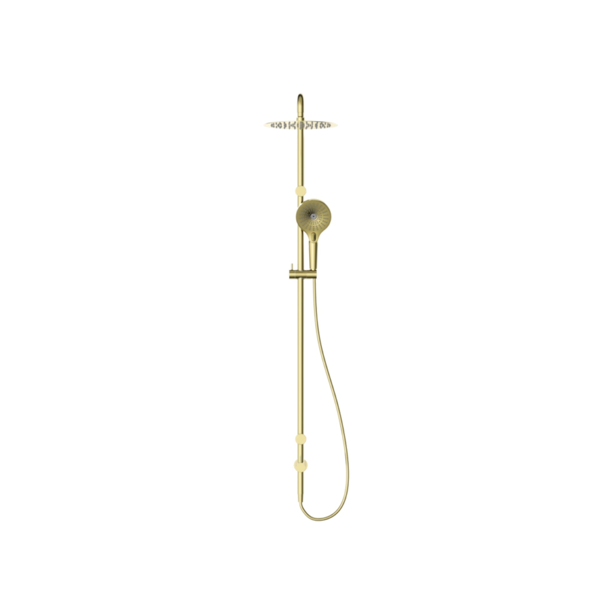 NERO MECCA CARE GRAB RAIL TWIN SHOWER SET 900MM BRUSHED GOLD