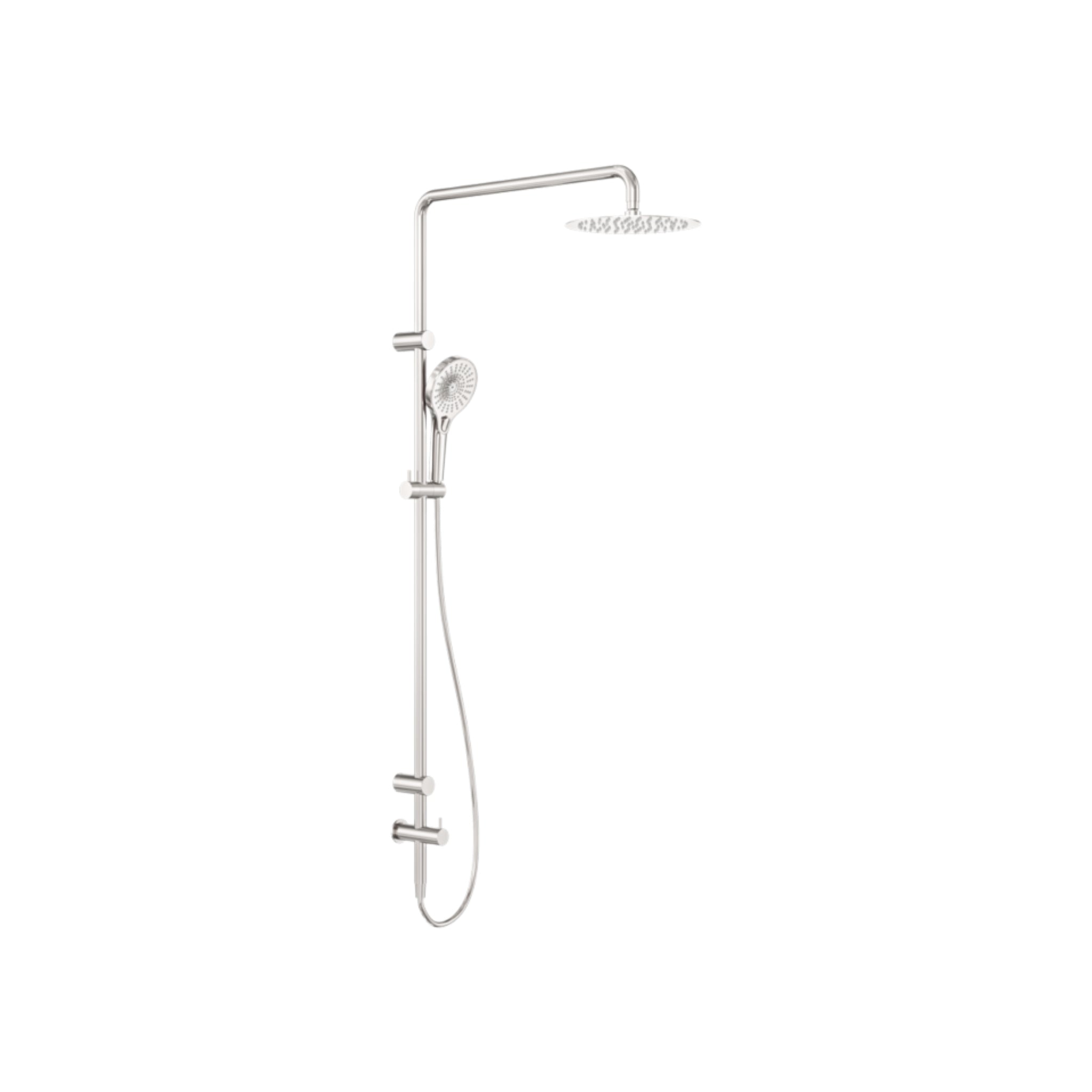 NERO MECCA CARE GRAB RAIL TWIN SHOWER SET 900MM BRUSHED NICKEL