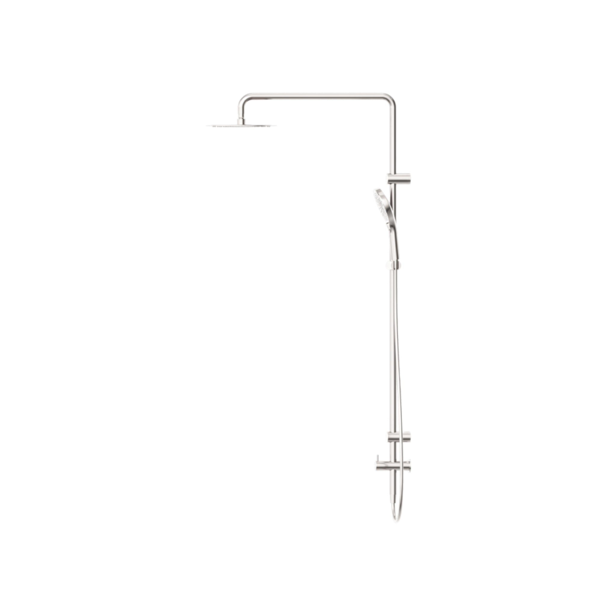 NERO MECCA CARE GRAB RAIL TWIN SHOWER SET 900MM BRUSHED NICKEL