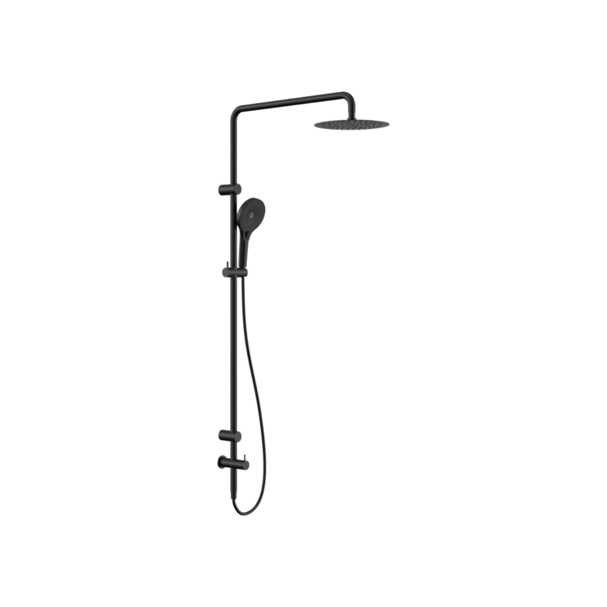 NERO MECCA CARE GRAB RAIL TWIN SHOWER SET 900MM MATTE BLACK