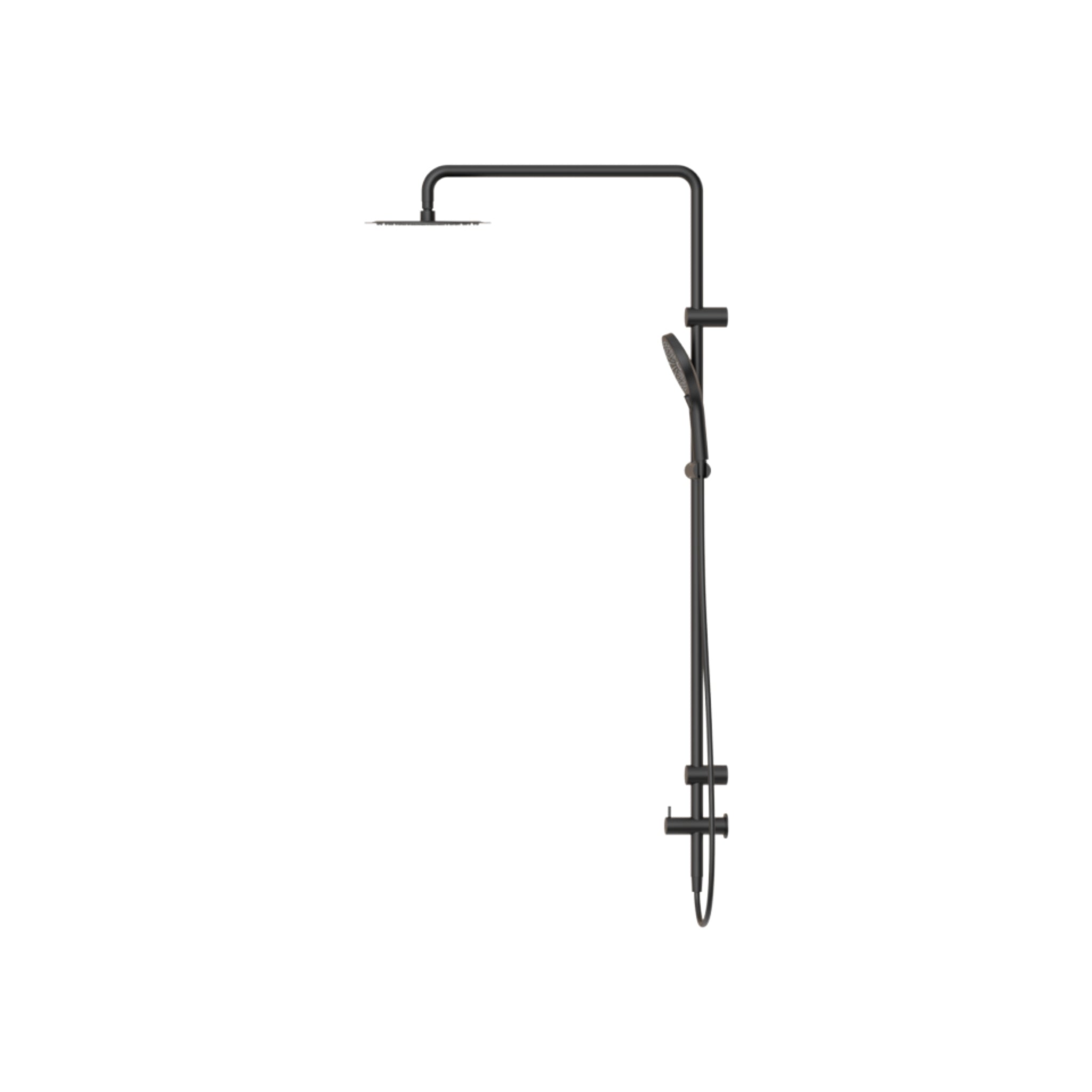 NERO MECCA CARE GRAB RAIL TWIN SHOWER SET 900MM MATTE BLACK