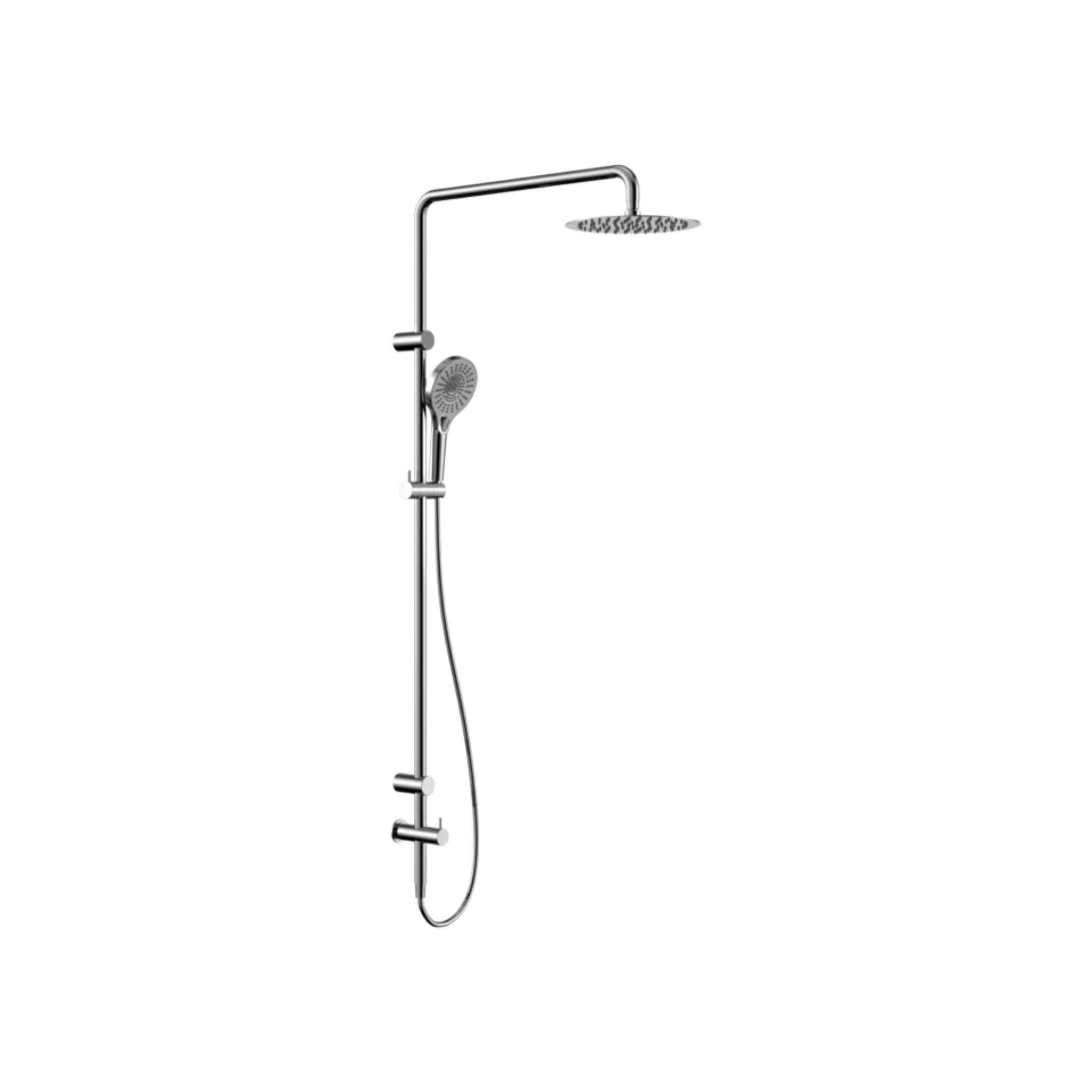 NERO MECCA CARE GRAB RAIL TWIN SHOWER SET 900MM CHROME