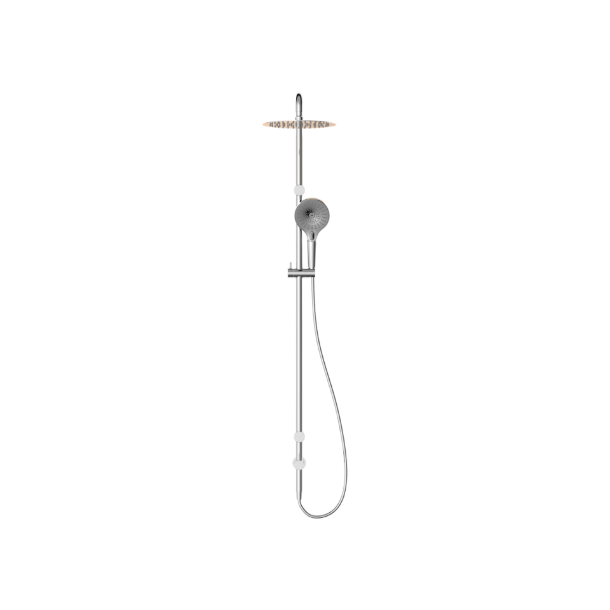 NERO MECCA CARE GRAB RAIL TWIN SHOWER SET 900MM CHROME